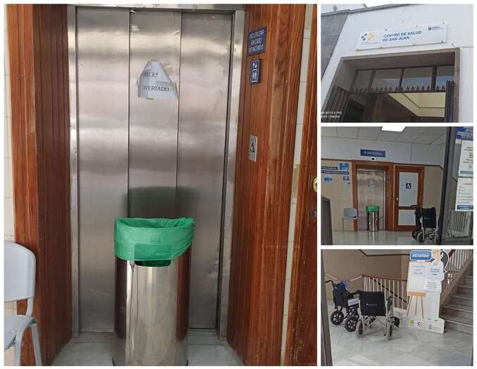 Imágenes del ascensor estropeado/TA.